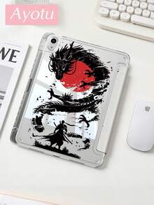 Ayotu Dragon Pattern Totem, Red Sun Compatible With Ipad A16 ,Pro 13 12.9 11, Air 11 13, Mini, Air 11inch Case,Kindle (11th Generation-2024 Release),Kindle Paperwhite 12th Gen 2024 - Multicolor - View 4