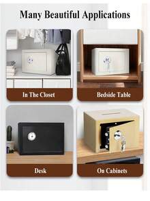 1pc Multi-Functional Fireproof Safe Box, Steel Security Lock Safe Box, Small Hidden Safe Box, Can Store Cash, Jewelry, Important Documents - 9.06*6.69*6.69 Inches, Upgraded Lock Core For More Refined Safety, Safe In Cabinet, Safe On Desk, Car Safe, Fireproof & Anti-Theft, Private Tool For Managing Important Documents, Jewelry, Cash - Coin Payment - View 8