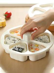 1pc 6 Cavity Triangle Rice Ball Mold,Japanese Rice And Vegetable Roll Making Mold, DIY Triangle Sushi Mold,Plastic Six Hole Rice And Vegetable Roll Mold, Laver Rice Wrapping Tool,Reusable, Suitable For Gifts To Parents,Family, Good Friends,Neighbors - View 5