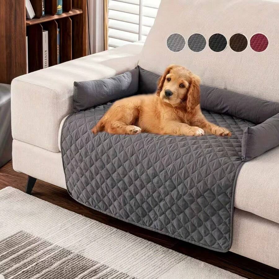 1pc Anti-Slip, Scratch-Resistant Pet Sofa Bed With Removable & Washable Cover And Cushion, Designed For Pets Including Dogs And Cats, Made Of Soft Breathable Fabric