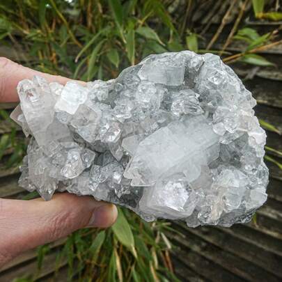 1 cụm tinh thể Apophyllite Bohemian thích hợp để trang trí bể cá, sưu tập khoáng vật, làm đồ thủ công, quà tặng trang trí nhà cửa - Đá quý rời cho bộ sưu tập tinh thể đá, quà Giáng sinh/Lễ tình nhân
