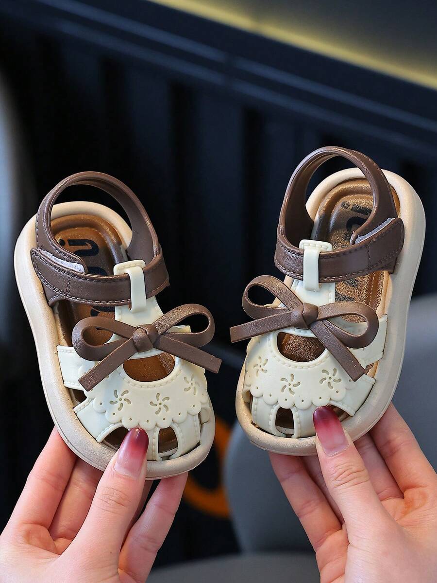 1双幼儿/婴儿夏季凉鞋,多功能室内/室外沙滩鞋,适合女婴夏季穿着 - 米色 - 查看 1