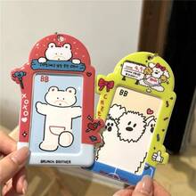 Móc khóa đựng ảnh hình động vật hoạt hình dễ thương - Móc khóa đựng ảnh thần tượng Kpop có dây xích cho túi xách và chìa khóa - Màu sắc - Xem 3
