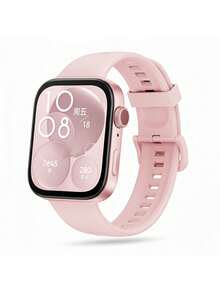 2条/套 男女通用粉色硅胶和不锈钢表带，兼容华为Watch FIT 2/3/4/4pro智能手表，金属表扣，运动替换表带，FIT 2/3/4/4pro配件，优质表带，智能手表表带，日常休闲佩戴腕带替换，适合日常正装和办公场合，优雅的中性腕带替换，商务礼品、生日礼物、圣诞礼物、周年纪念礼物、节日礼物 - 粉色 - 查看 4
