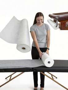 1 Roll Of 50pcs Disposable Bed Sheets, Spa Bed Covers, Massage Table Paper Rolls, Suitable For Massage, Spa, Tattoo And Examination Beds - Multicolor - View 1