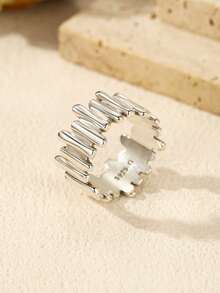 MODIAN 925 Sterling Silver Liquid Asymmetric Vintage Rings Retro Wide Stackable Fashion Finger Ring For Women Party Fine Jewelry - Silver - View 1