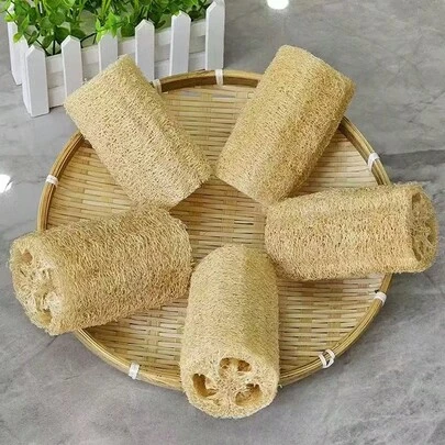 3件套天然海绵套装 - 去角质身体清洁垫，无香型，简约设计，适用于厨房、浴室、水疗中心和餐厅 - 亲肤浅米色，SPA必备，可用作沐浴海绵、厨房清洁海绵、简约海绵设计、无香型海绵、身体沐浴海绵、身体磨砂垫、浴室配件