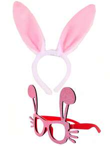 耳饰头箍和眼镜套装，可爱派对拍照道具，成人节日服装配饰 - 彩色 - 查看 12