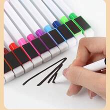 12-Color Whiteboard Markers Set With Erasers And Magnets, Cone Tip, Quick Drying, Waterproof, For Office Use - 12 Colors/set - View 8
