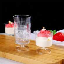 10/40个果冻慕斯杯、冰淇淋杯、慕斯杯、鸡尾酒杯、布丁杯、盛菜杯,适用于鸡尾酒会、特色市场和聚会,可重复使用的透明甜点杯,适用于甜点、水果沙拉、婚礼、生日、圣诞下午茶和其他场合。 - 透明 - 查看 2