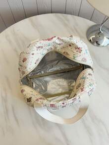 Portable Insulated Lunch Bag; Student Thickened Cute Lunch Fruit Bag; Cartoon Bear Irregular Print Lunch Bag - Multicolor - View 8