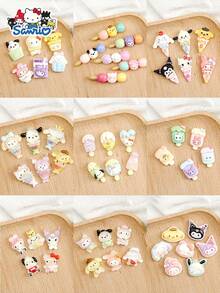 SANRIO Nguyên liệu làm trang sức Hello Kitty, mặt dây chuyền nhựa, ốp điện thoại hoạt hình trơn và phụ kiện tóc thủ công tự làm. - Phụ kiện nhựa - Xem 4