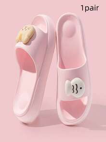 1 Pair New Cute Cat & Fish Design Beach Slippers, Summer EVA Non-Slip Lightweight Durable Slippers For Women - Women's Slippers - View 28