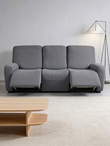 1/2/3 Seater Recliner Sofa Covers Stretch Jacquard Reclining Couch Covers For Reclining Sofa Relax Armchair Slipcovers Furniture Covers, 4pcs/6pcs/8pcs - Light Grey - View 4