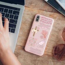 Pink Bow Stickers With Bible Verse Patterns, Made Of Transparent PET Material, Suitable For Water Bottles, Laptops, Bags, Computers, Scrapbooks, Diaries, Phones And Other Items - Multicolor - View 4