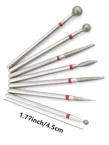 7PCS/SET Professional Nail Drill Bits Set, Hypoallergenic Acrylic Gel Remover, Rotary Burrs Electric Manicure Pedicure Tools, Nail Polishing Cleaning Brush Kit,Suitable For Acrylic Nail Art, Cuticle Removal & Manicure Pedicure Tool Kit - Multicolor - View 4