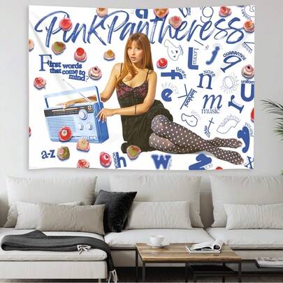 1 Tấm tranh treo tường chủ đề ca sĩ Pink Panthers - Trang trí nhà theo phong cách Bohemian cho phòng ngủ và phòng khách; Biểu ngữ trang trí đầy màu sắc phù hợp cho phòng ngủ, phòng khách, ký túc xá và các bữa tiệc; Quà tặng tranh treo tường phong cách nghệ thuật hiện đại