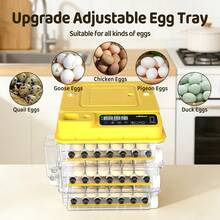 24-216 Egg Incubator For Hatching Eggs With Fully Automatic Egg Turning, Humidity Control By Bottles, Incubators For Chicken, Ducks, Quail, And Other Poultry Eggs, 360° View With Clear Window - Xem 7