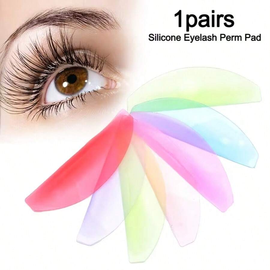 2 miếng đệm nâng mi silicon tái sử dụng, dụng cụ uốn mi mềm mại, thiết kế tự dính, không cần keo, siêu nhẹ. - Nhiều màu - Xem 1