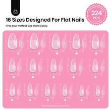 Beetles Tipex Lite Pre-Built Apex Nail Tips Kit, Stiletto Medium, With Tipex Nail Glue,  All-In-One Gel Nail Kit - Almond Medium 224pcs (Tipex Nail Kit) - View 5