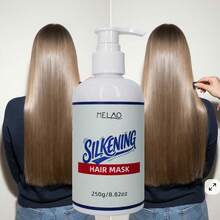 MELAO 丝滑发膜，适用于干枯、毛躁和受损发质，即刻抚平毛躁，令秀发柔软顺滑，极致亮泽，深层滋养，250克/8.82盎司 - 250g - 查看 5
