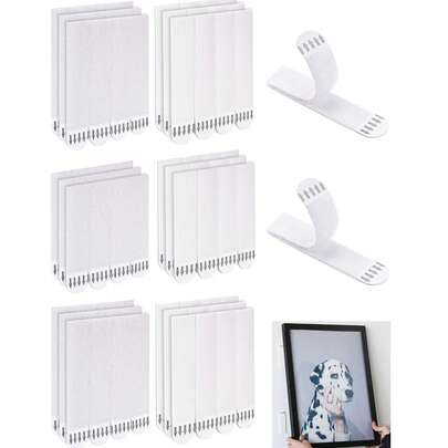 36pcs Heavy Duty Hanging Strips, No Nail Hooks, Ring Stickers, Photo Frame Wall Stickers, Multipurpose Strong Adhesive Strips