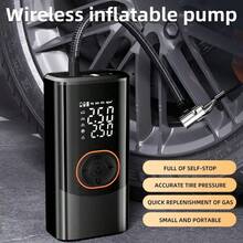 Rechargeable Portable Air Compressor Pump With Digital Pressure Gauge, 150PSI, LED Light, Wireless Tire Inflator For Car, Motorcycle, Bicycle, Black, Compact Design, Durable Structure, Type-C Interface - 016 Wireless - View 7