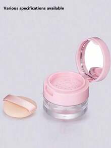 Compact 3g/5g Loose Powder Case With Sifter & Puff - Compact Fragrance-Free Makeup Organizer With Sifter & Puff, Isolation Net, Plastic Powder Jar Case Subpackage Package Bottle Reusable Empty Loose Powder Container Beauty Containers For Eye Cream Cosmetic Sample Container Travel Essentials(Black And White Without Powder Puff) - Multicolor - View 1