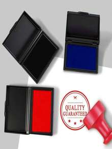 Quick-Drying Ink Pad, Rectangular Red Fast-Drying Ink Pad, Fingerprint Box, Financial Office Stamp Pad, Bank Blue/Black Ink Pad - Quick-drying Ink Pad - View 6