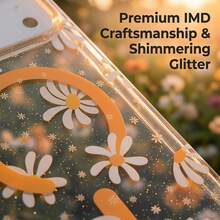 Funda protectora de flores de margarita transparente con brillo, compatible con iPhone 17 Pro Max, compatible con Apple 16 Pro Max, 16 Pro, 16, 15, 15 Pro, 15 Pro Max, 14 Pro Max, 13, 12, 11, adecuada para mujeres y niñas, dura y anti-caída, funda de teléfono fresca - Multicolor - Ver 5