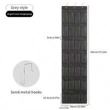 1pc/28 Pockets Selectable Mesh Shoe Rack, Wardrobe Door Hanging Storage Rack, Large Pocket Hanging Shoe Rack, Suitable For Wardrobe Door Mesh Shoe Rack, Door Shoe Rack, Wardrobe Hanging Shoe Rack, Space Saving - Multicolor - View 10