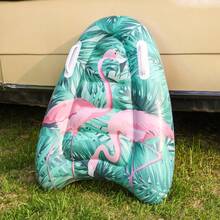 1PC Green/Orange Inflatable Surf Board Float With Handles, Tropical Flamingo & Parrot Swim Kickboard For Beach Pool Summer Gift - Multicolor - View 7