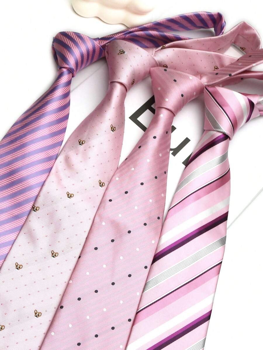 Cute Pink Necktie Series, Polka Dot Panda Pattern, Suitable For JK Uniform And Daily Wear - Multicolor - View 1