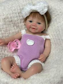 13 Inch Vivian Silicone Newborn Baby Girl Handmade 3D Realistic Doll (Accurate Anatomical Structure) - Silicone Girl - View 5