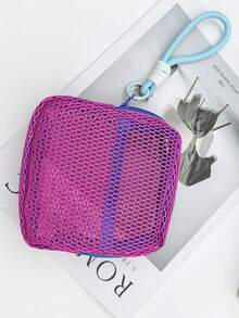 Dopamine Tofu Bag, Mini Mesh Portable Travel Wash & Makeup Storage Bag, Durable Large-Capacity Grid Bag1pcs - Multicolor - View 8
