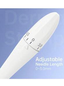 Dụng cụ dập kim siêu nhỏ có thể điều chỉnh, dụng cụ dập kim siêu nhỏ chuyên nghiệp, thích hợp sử dụng cho bút kim siêu nhỏ trên mặt, da đầu, râu, cơ thể, là lựa chọn thay thế tốt nhất cho con lăn kim siêu nhỏ, bộ đầu kim kết hợp 0.25mm-2.0mm, dụng cụ chăm sóc da dành cho nam và nữ, sản phẩm chăm sóc da. - trắng - Xem 8