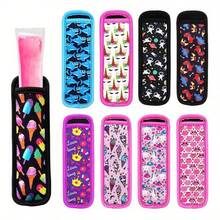 2/9 chiếc giá đỡ kem que, thích hợp cho kem que, ống đựng sữa chua, ống đựng cách nhiệt bằng cao su cloropren Icy Pole, ống đựng kem que hộp đá, quầy nước ép, có thể tái sử dụng và giặt được - Nhiều màu - Xem 14