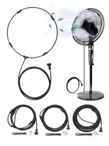 Outdoor Misting Fan Kit For A Cool Patio Breeze,Water Mister Spray Brass With Mist Nozzles For Cooling Outdoor Fan, Greenhouse, Garden, Patio - Misting Cooling System - View 1