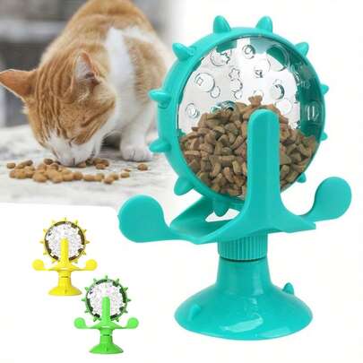 1个猫咪互动益智喂食器玩具，宠物智力训练和认知发展玩具