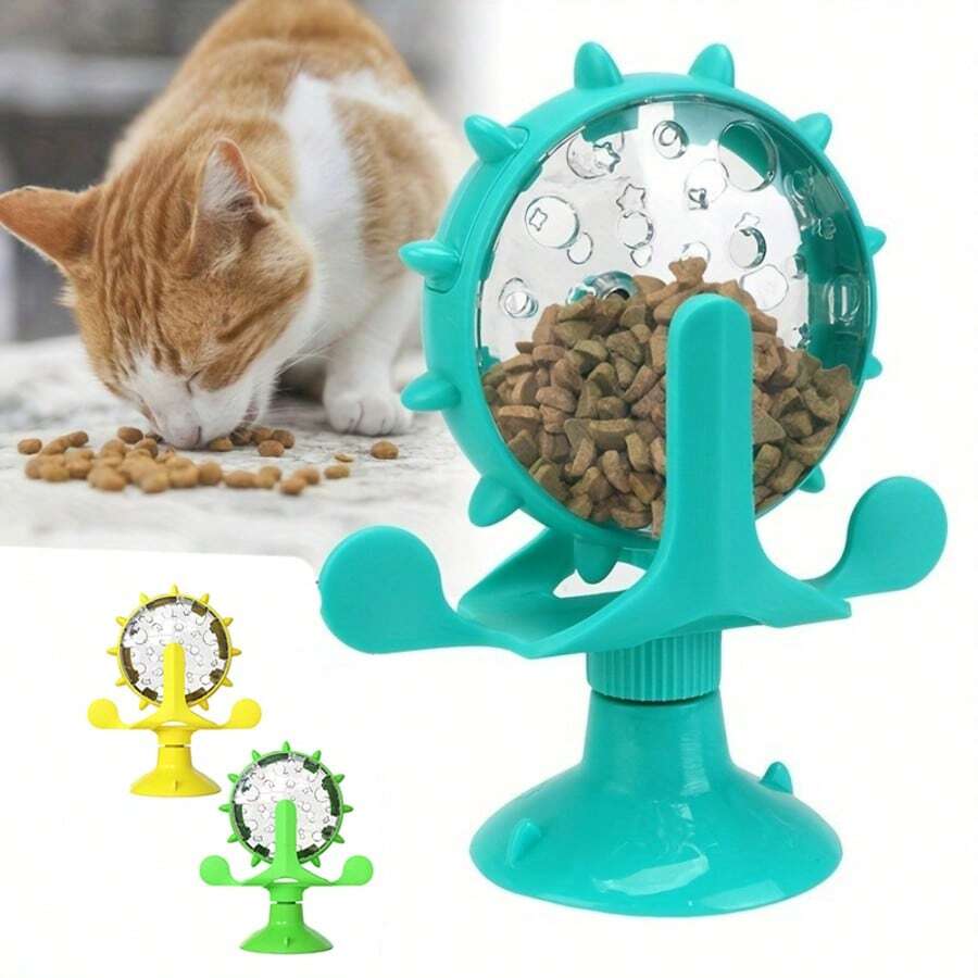 1个猫咪互动益智喂食器玩具，宠物智力训练和认知发展玩具 - 彩色 - 查看 1