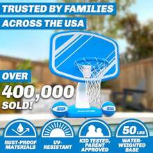 Splash Hoop Swimming Pool Basketball Game Includes Poolside Water Basketball Hoop 2 Balls and Pump Choose Your Style - Azul - Ver 5