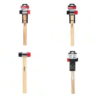 Double Face Mallet Hammer With Replaceable Plastic Heads For Woodworking And Carpentry
