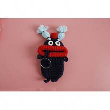 Handmade Sausage-Shaped Retractable Key Holder, Cute And Unique, Woven Car Key Protector Case - Multicolor - View 4