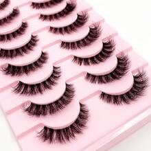 10 Cặp Mi Giả Lông Chồn 3D Mềm Mịn, Tự Nhiên, Dài, Dày, Mềm Rủ, Có Thể Tái Sử Dụng, Thoải Mái Khi Sử Dụng Hàng Ngày - màu đen - Xem 5