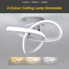 Led Ceiling Light Fixture,3000-6000K Modern Hallway Light Fixtures Ceiling Lighting, Close To Ceiling Lights For Bathroom Bedroom Kitchen Balcony Stair Small Ceiling Lamp ,Black/White - Clover - View 7