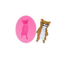 3D狗狗品种硅胶模具套装，不同小狗造型糖果巧克力模具，适用于制作肥皂、树脂工艺品 - 粉色 - 查看 5