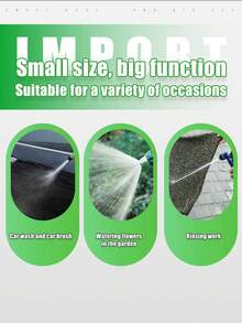 一套绿色柔性可伸缩花园软管,配有7合1可调节高压喷嘴,适用于浇花、草坪灌溉、庭院养护、洗车、宠物洗澡,四季皆宜,可配合高压清洗机使用,园艺用品。 - A - 查看 8