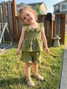 Baby Girls Tank Top Co-Ords - 綠色 - 查看 4