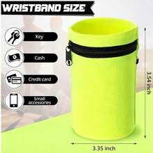 1 pezzo Mini borsa sportiva portatile ed elastica da polso, borsa da braccio slim per corsa, porta chiavi e carte antifurto, design minimalista ultra leggero per un comfort ottimale - Multicolore - Visualizzare 10