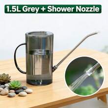 2件套喷头+浇水壶：手持长嘴浇水壶，配有喷雾喷头，采用耐用塑料材质制成。适用于所有季节，是园艺维护、绿植浇水和植物养护的理想之选。也是馈赠佳品。 - A - 查看 2